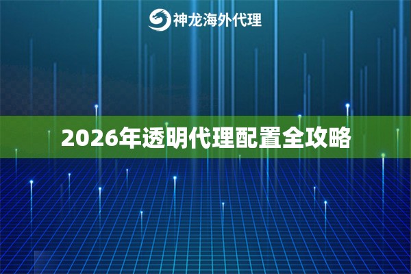 2026年透明代理配置全攻略