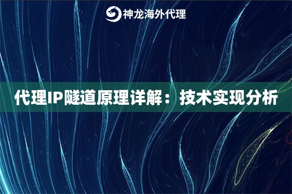 代理IP隧道原理详解：技术实现分析