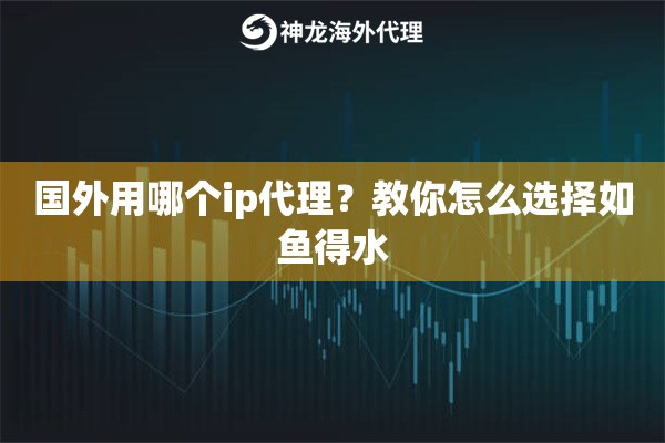国外用哪个ip代理？教你怎么选择如鱼得水