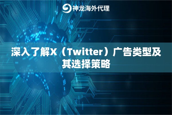 深入了解X（Twitter）广告类型及其选择策略