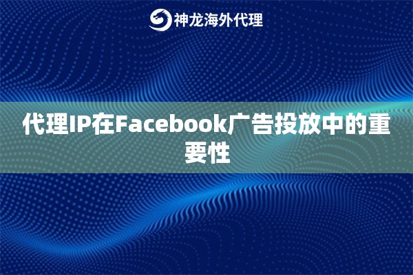 代理IP在Facebook广告投放中的重要性