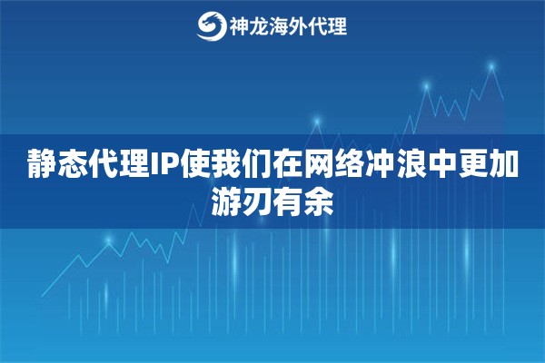 静态代理IP使我们在网络冲浪中更加游刃有余