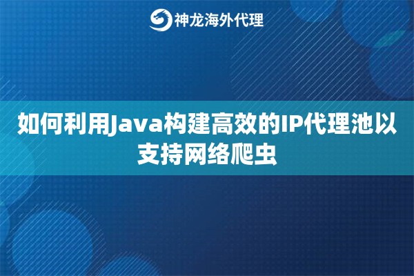 如何利用Java构建高效的IP代理池以支持网络爬虫
