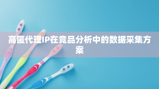 高匿代理IP在竞品分析中的数据采集方案