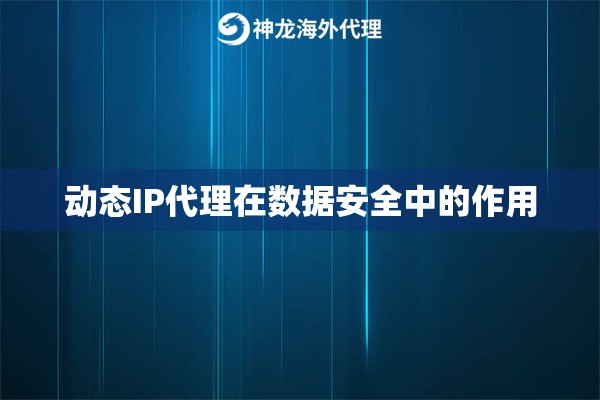 动态IP代理在数据安全中的作用