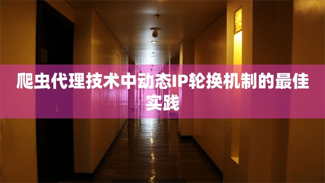 爬虫代理技术中动态IP轮换机制的最佳实践