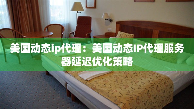 美国动态ip代理：美国动态IP代理服务器延迟优化策略