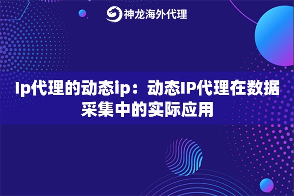 Ip代理的动态ip：动态IP代理在数据采集中的实际应用