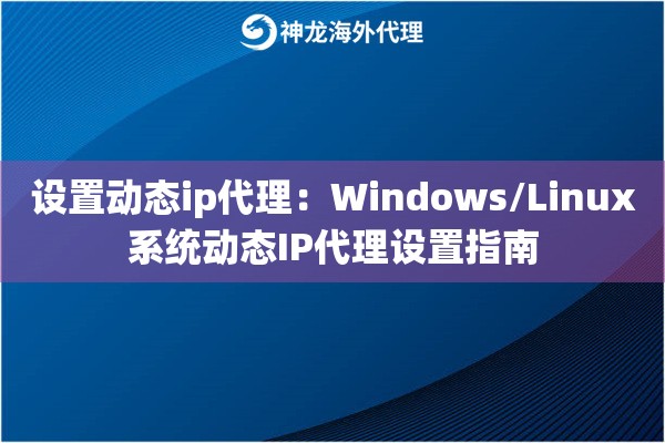 设置动态ip代理：Windows/Linux系统动态IP代理设置指南