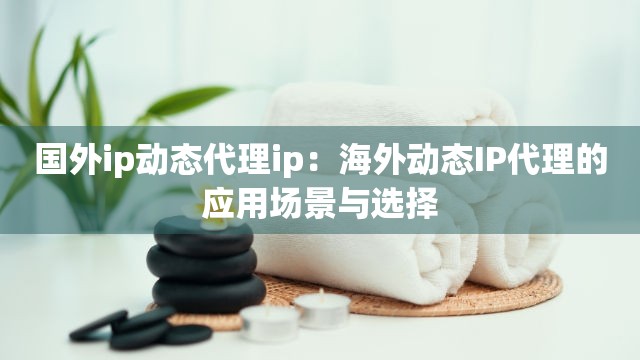 国外ip动态代理ip：海外动态IP代理的应用场景与选择