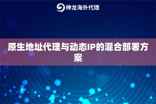 原生地址代理与动态IP的混合部署方案