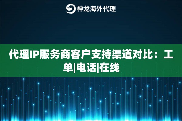 代理IP服务商客户支持渠道对比：工单|电话|在线
