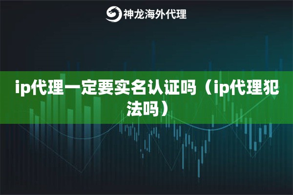 ip代理一定要实名认证吗（ip代理犯法吗）