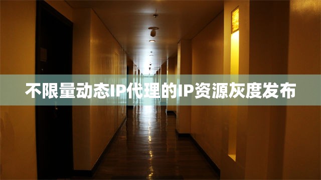 不限量动态IP代理的IP资源灰度发布
