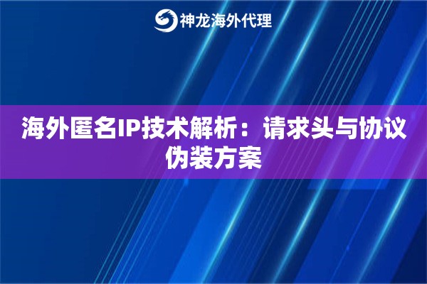 海外匿名IP技术解析：请求头与协议伪装方案