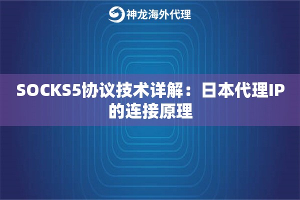 SOCKS5协议技术详解：日本代理IP的连接原理