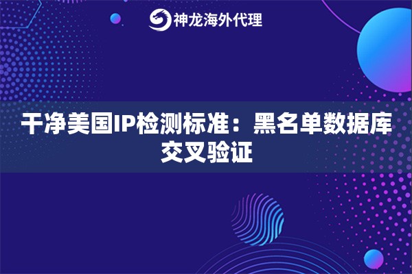干净美国IP检测标准：黑名单数据库交叉验证