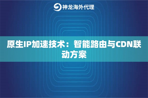 原生IP加速技术：智能路由与CDN联动方案