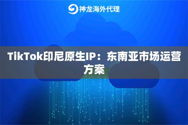 TikTok印尼原生IP：东南亚市场运营方案