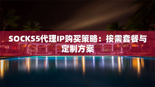 SOCKS5代理IP购买策略：按需套餐与定制方案