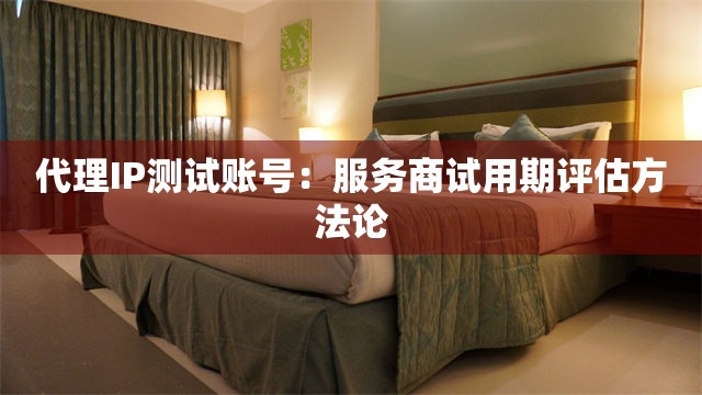 代理IP测试账号：服务商试用期评估方法论