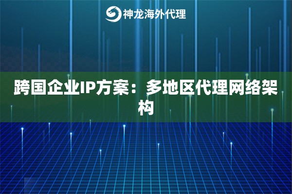 跨国企业IP方案：多地区代理网络架构