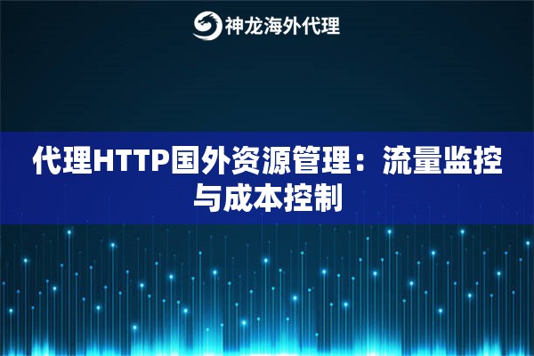 代理HTTP国外资源管理：流量监控与成本控制