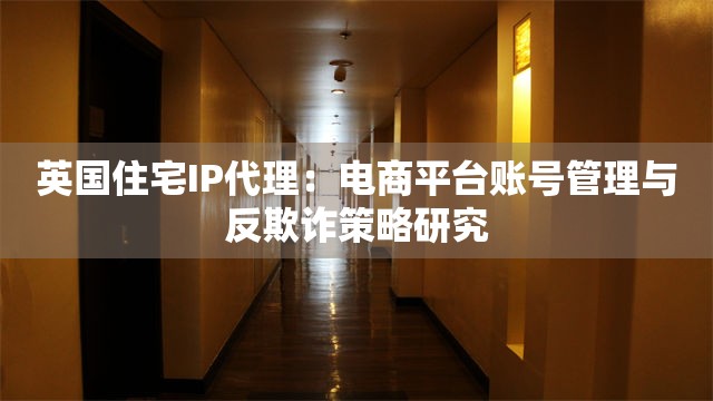 英国住宅IP代理：电商平台账号管理与反欺诈策略研究