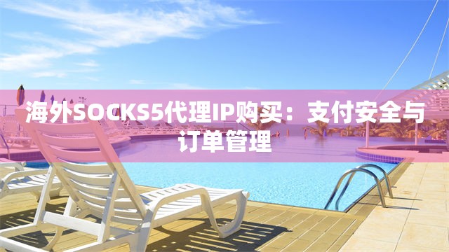 海外SOCKS5代理IP购买：支付安全与订单管理