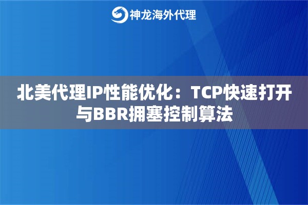 北美代理IP性能优化：TCP快速打开与BBR拥塞控制算法