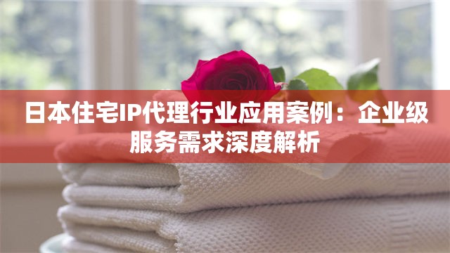 日本住宅IP代理行业应用案例：企业级服务需求深度解析