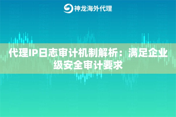 代理IP日志审计机制解析：满足企业级安全审计要求