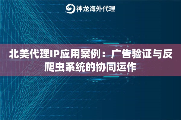 北美代理IP应用案例：广告验证与反爬虫系统的协同运作