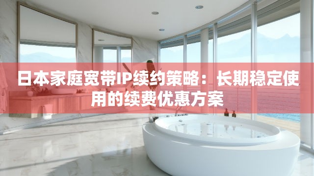 日本家庭宽带IP续约策略：长期稳定使用的续费优惠方案
