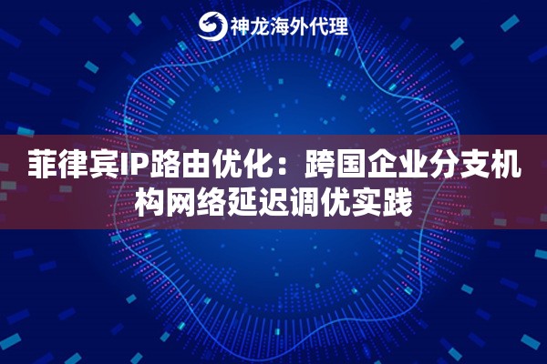 菲律宾IP路由优化：跨国企业分支机构网络延迟调优实践
