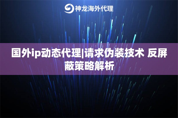 国外ip动态代理|请求伪装技术 反屏蔽策略解析