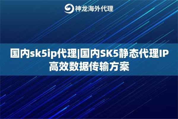 国内sk5ip代理|国内SK5静态代理IP高效数据传输方案