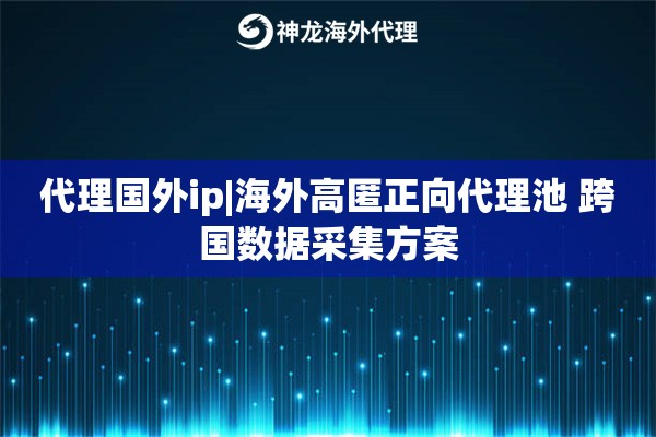 代理国外ip|海外高匿正向代理池 跨国数据采集方案