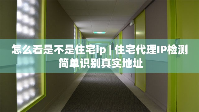 怎么看是不是住宅ip | 住宅代理IP检测 简单识别真实地址