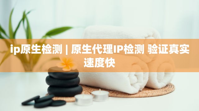 ip原生检测 | 原生代理IP检测 验证真实速度快