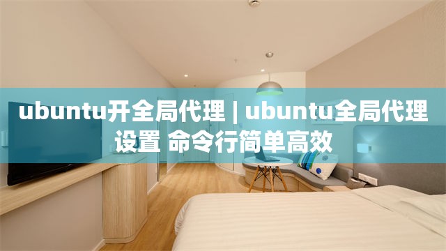 ubuntu开全局代理 | ubuntu全局代理设置 命令行简单高效