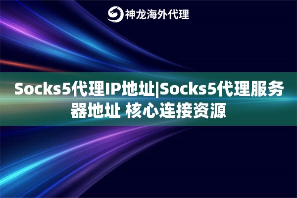 Socks5代理IP地址|Socks5代理服务器地址 核心连接资源
