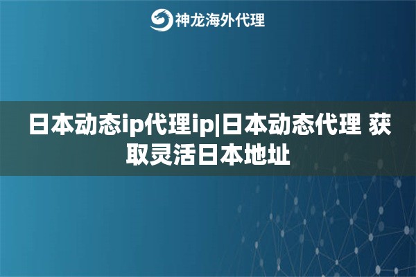 日本动态ip代理ip|日本动态代理 获取灵活日本地址