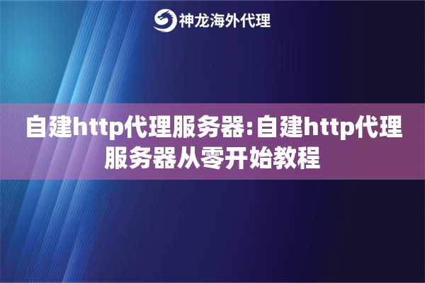 自建http代理服务器:自建http代理服务器从零开始教程