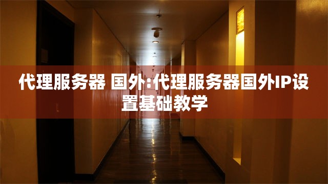 代理服务器 国外:代理服务器国外IP设置基础教学