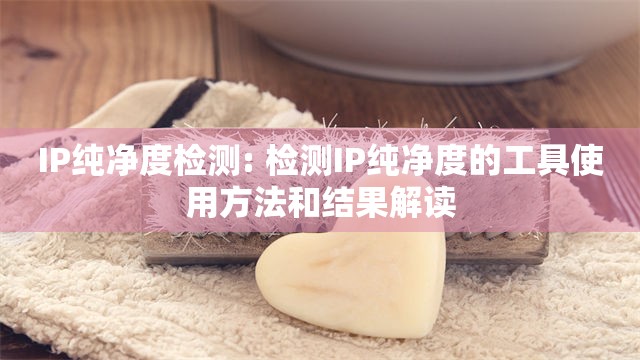 IP纯净度检测: 检测IP纯净度的工具使用方法和结果解读