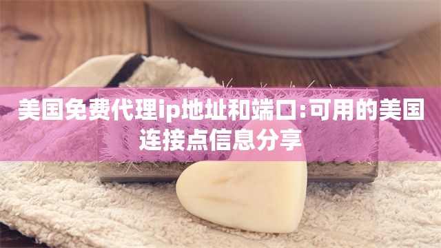 美国免费代理ip地址和端口:可用的美国连接点信息分享