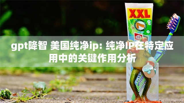 gpt降智 美国纯净ip: 纯净IP在特定应用中的关键作用分析