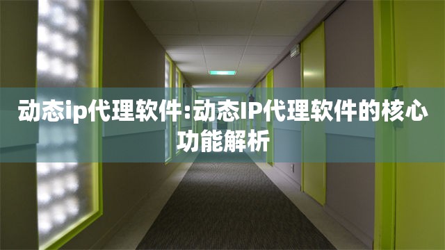 动态ip代理软件:动态IP代理软件的核心功能解析