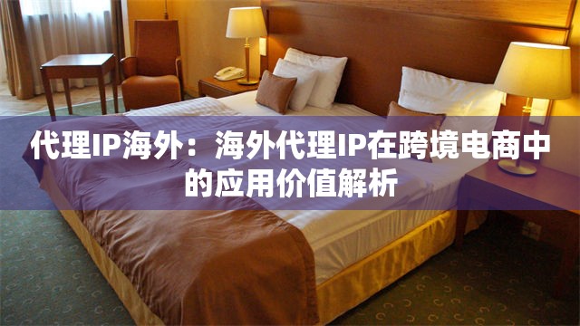 代理IP海外：海外代理IP在跨境电商中的应用价值解析